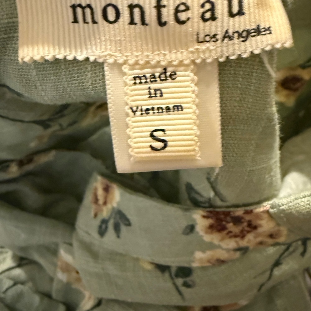 Monteau Green Midi Dress with Elegant Design - Picture 3 of 3
